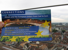 Illinois & the EU postcard with Brussels in the
   background